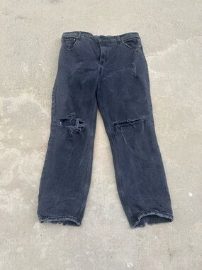 Abercrombie & Fitch 90s Straight Ultra High Rise Wmns Distressed Jeans~33/16